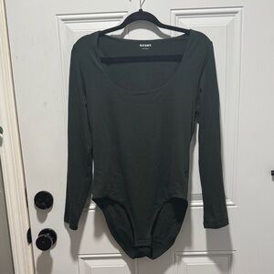 Never Worn/no Tag - Old Navy Dark Green Long Sleeve Bodysuit